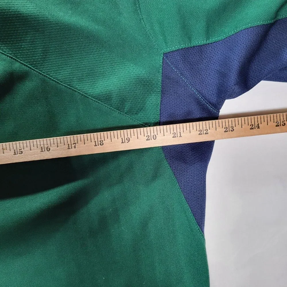Notre‎ Dame Men's Large Adidas Climacool Green Blue Polo Team Performance